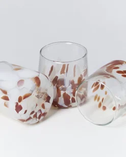 Motel a Miio Kleine Gläser^Alegria - Glass Small Big Drops Amber Sand