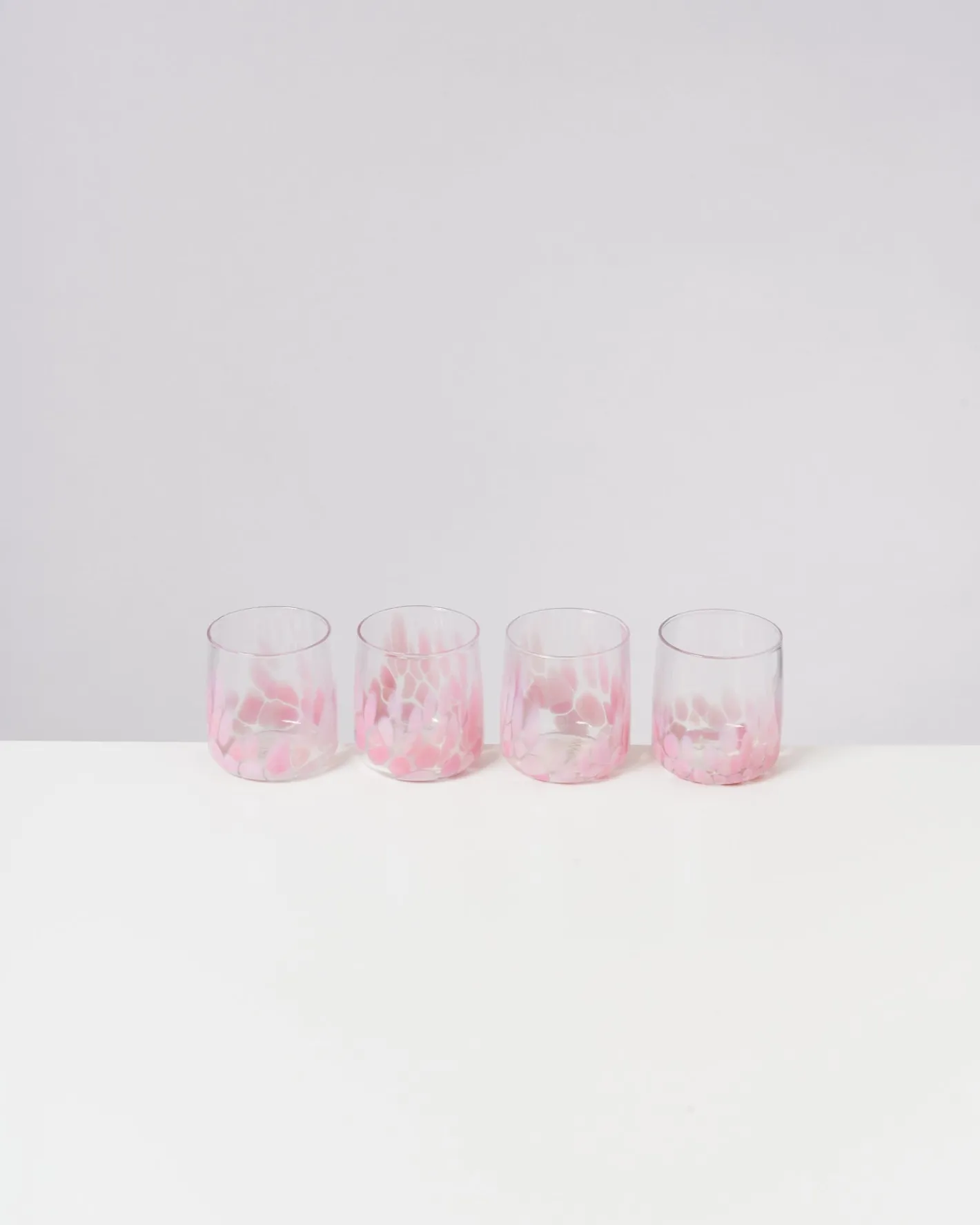 Motel a Miio Kleine Gläser|Gläser Sets %^Alegria - Set Of 4 Glasses Small Big Drops Pink