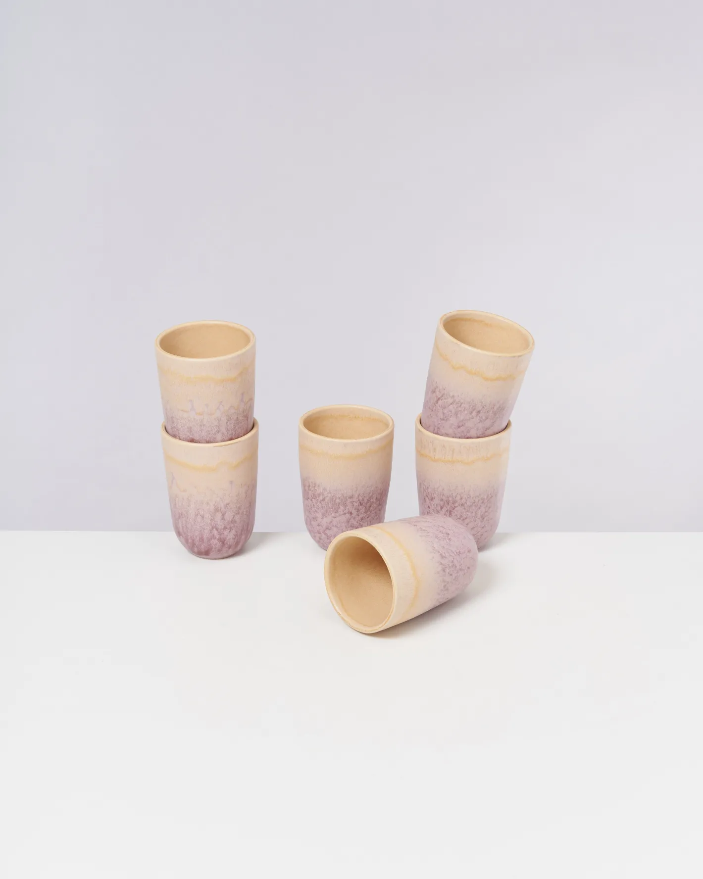 Motel a Miio Große Becher|Becher-Sets^Copa Alto - Set Of 6 Cups Big Pastel Rose
