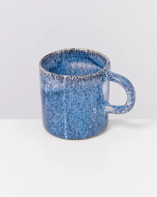 Motel a Miio Tassen-Sets^Cordoama - Set Of 4 Mugs Big Blue Speckled
