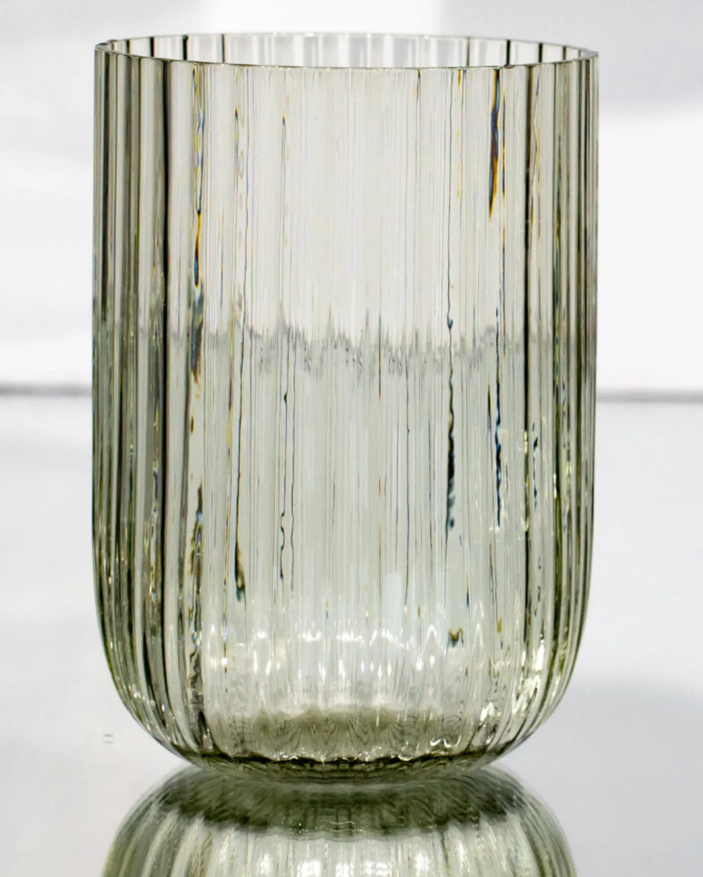 Motel a Miio Große Gläser^Joia - Glas Riffled Emerald
