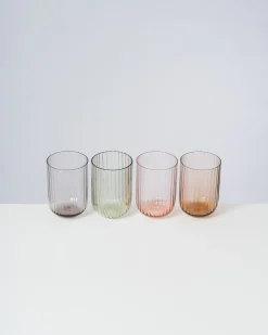 Motel a Miio Große Gläser^Joia - Glas Riffled Emerald
