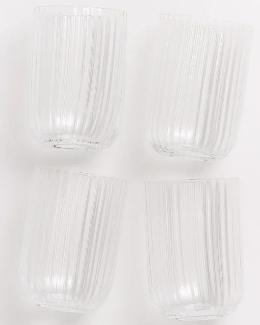 Motel a Miio Große Gläser|Gläser Sets %^Joia - Set Of 4 Glasses Riffled Classic