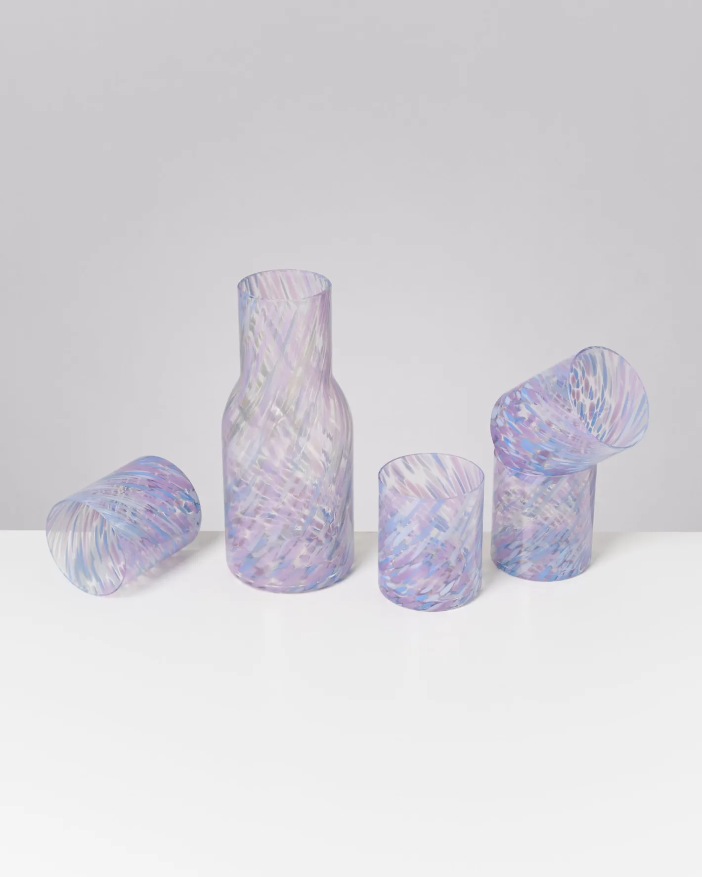 Motel a Miio Glaskaraffen^Joia Drops - Set Of 5 Pieces Big Blue Lilac