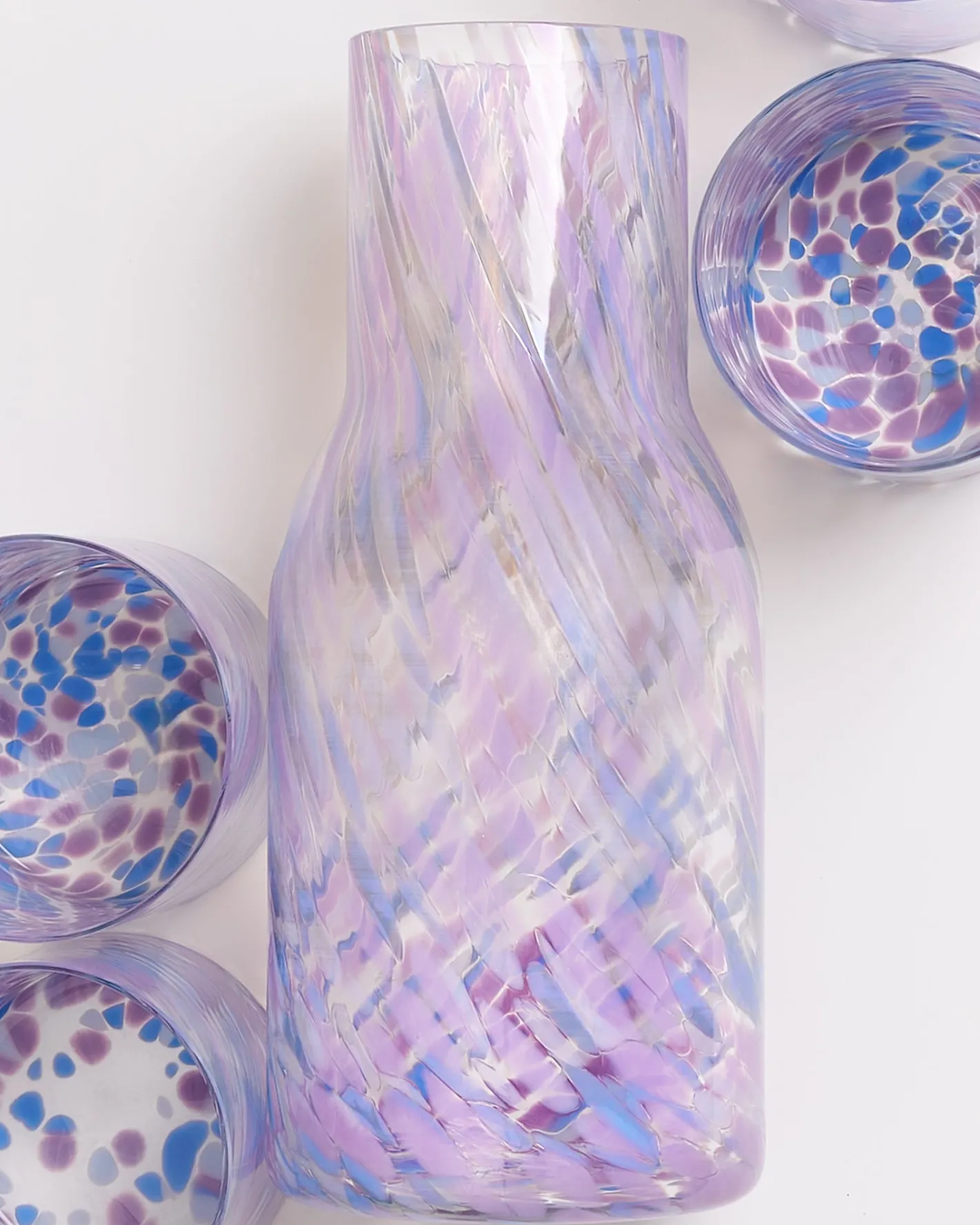 Motel a Miio Glaskaraffen^Joia Drops - Set Of 5 Pieces Big Blue Lilac