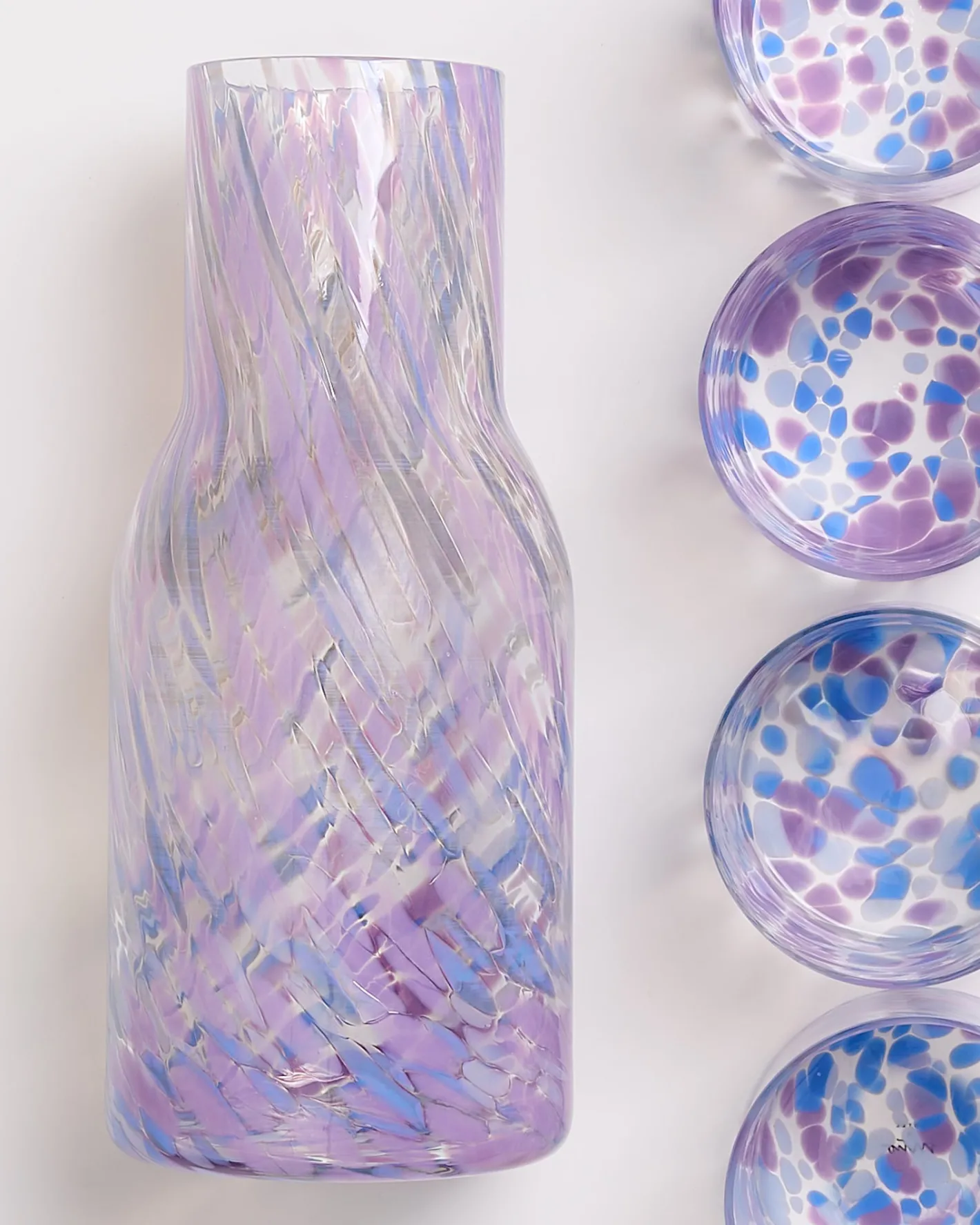 Motel a Miio Glaskaraffen^Joia Drops - Set Of 5 Pieces Small Blue Lilac