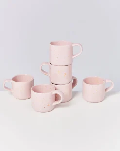 Motel a Miio Tassen-Sets^Nódoa - Set Of 6 Mugs Pink Speckles