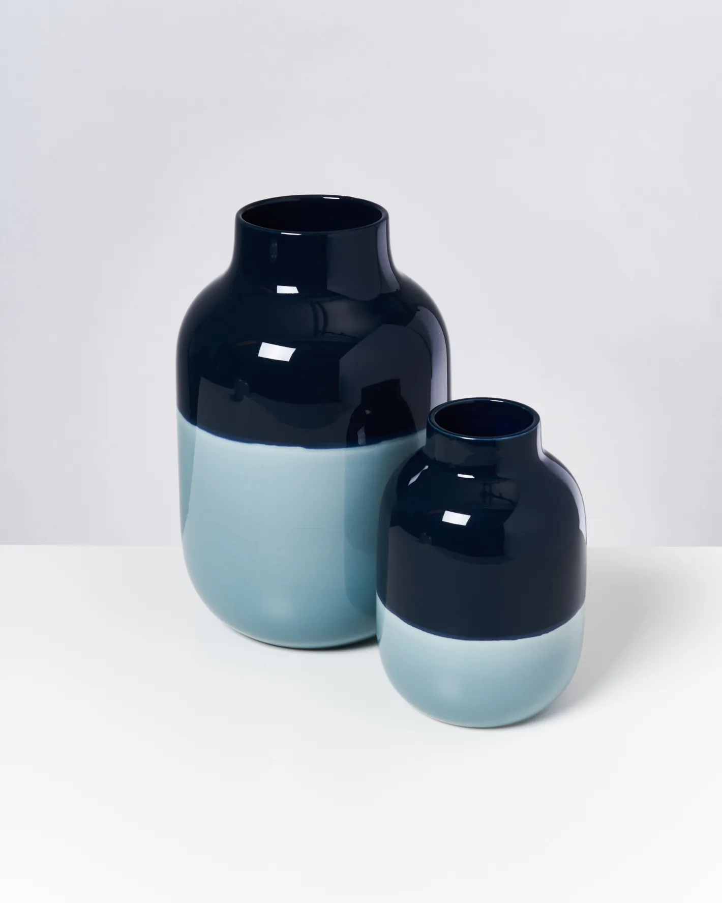 Motel a Miio Große Vasen^Nuno Vase L - Navy Lightblue