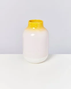 Motel a Miio Große Vasen^Nuno Vase L - Yellow Rose Speckled