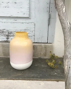 Motel a Miio Große Vasen^Nuno Vase L - Yellow Rose Speckled