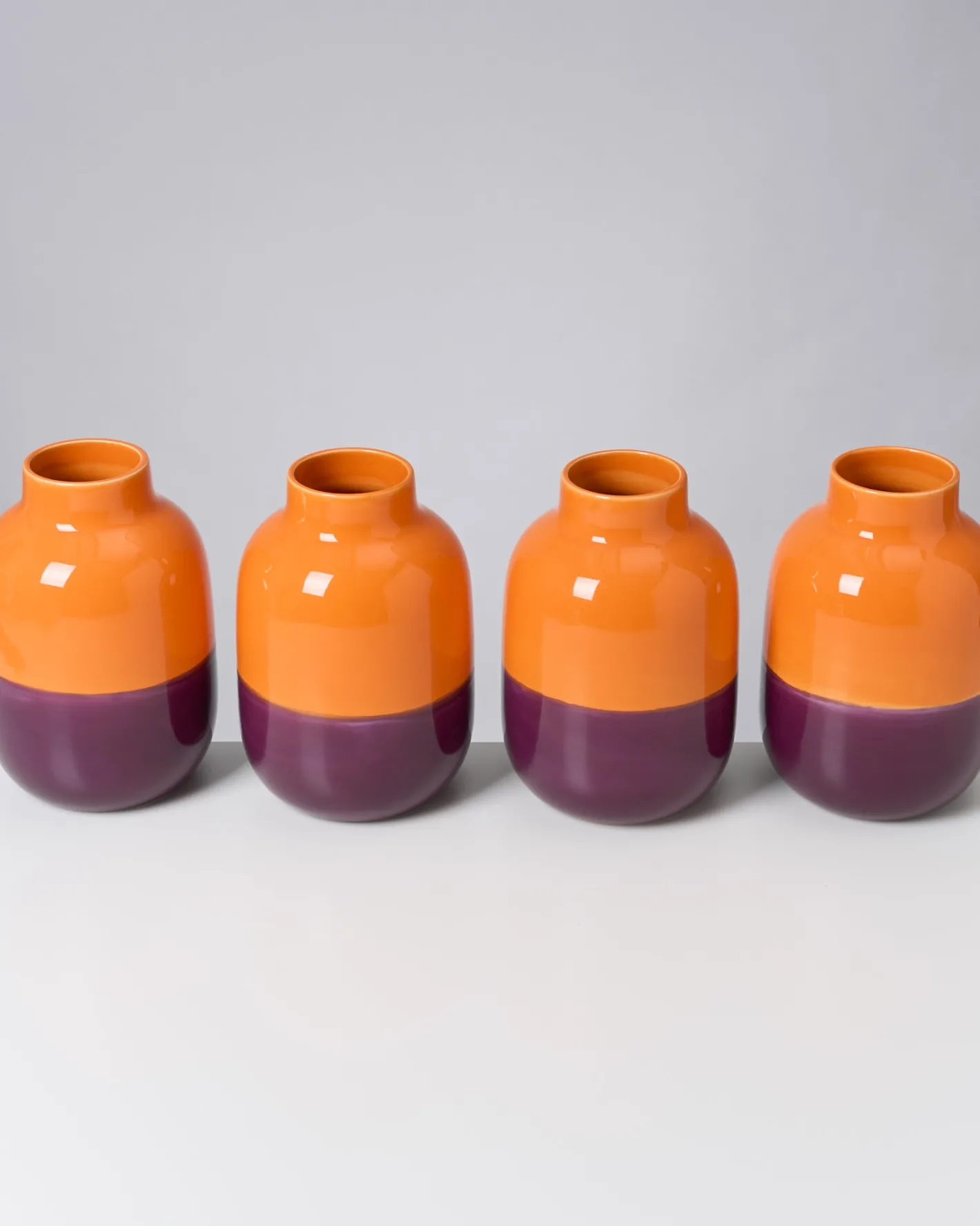 Motel a Miio Mittlere Vasen^Nuno Vase M Orange Darklilac
